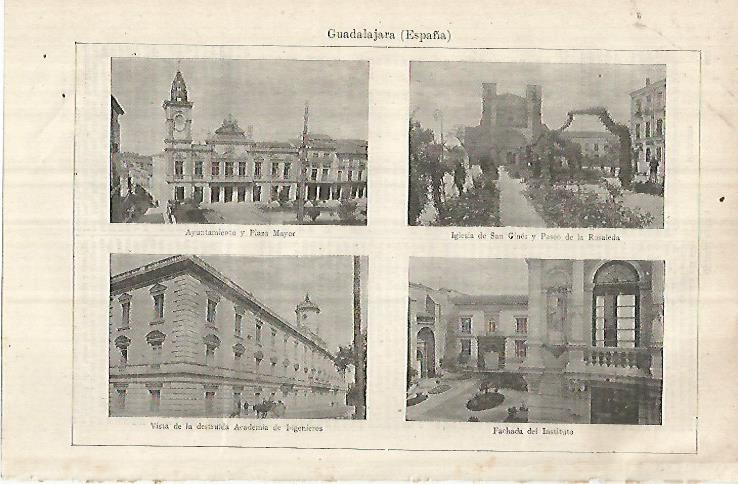 LAMINA ESPASA 32157: Vistas de Guadalajara España