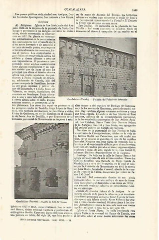 LAMINA ESPASA 32158: Palacio del Infantado y Capilla de Luis de Lucena en Guadalajara