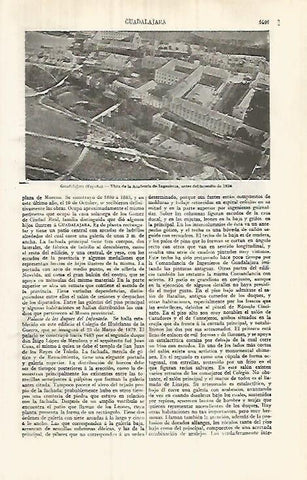 LAMINA ESPASA 32159: Academia de Ingenieros en Guadalajara antes del incendio de 1924