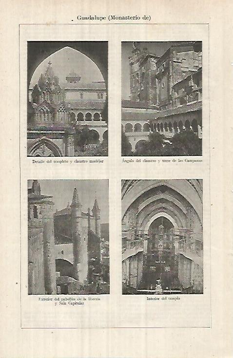 LAMINA ESPASA 32171: Monasterio de Guadalupe interior