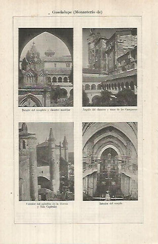 LAMINA ESPASA 32171: Monasterio de Guadalupe interior
