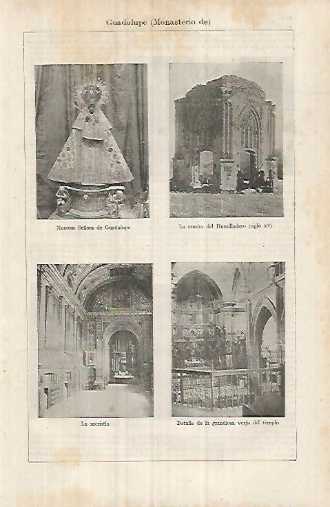 LAMINA ESPASA 32174: La Virgen de Guadalupe ermita del Humilladero y sacristia