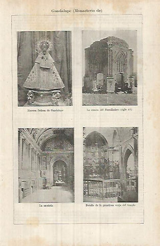 LAMINA ESPASA 32174: La Virgen de Guadalupe ermita del Humilladero y sacristia