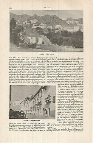 LAMINA ESPASA 32180: Vista de Guadix Granada