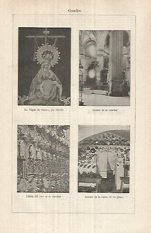 LAMINA ESPASA 32181: Virgen de Guadix e iglesia