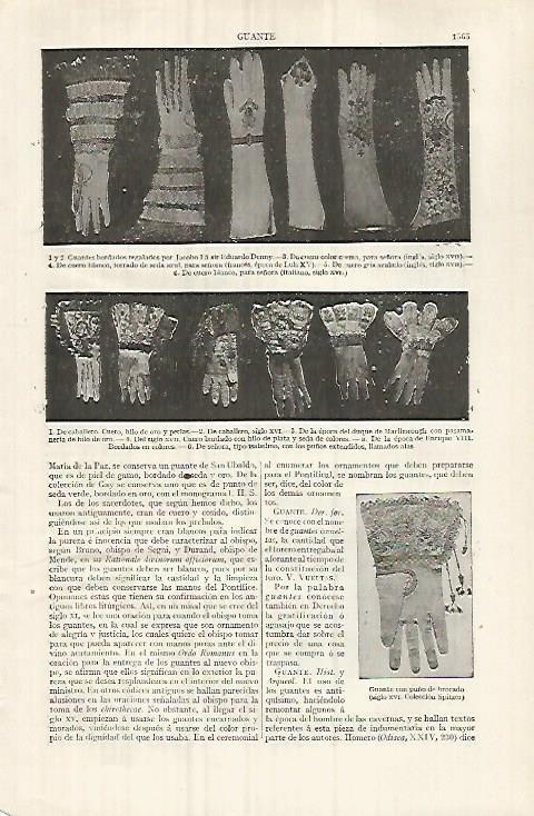 LAMINA ESPASA 32189: Guantes bordados y masculinos