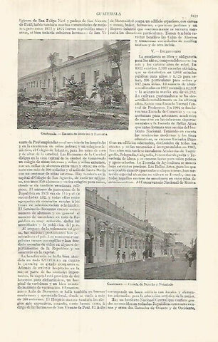 LAMINA ESPASA 32195: Escuela de Medicina y Farmacia en Guatemala
