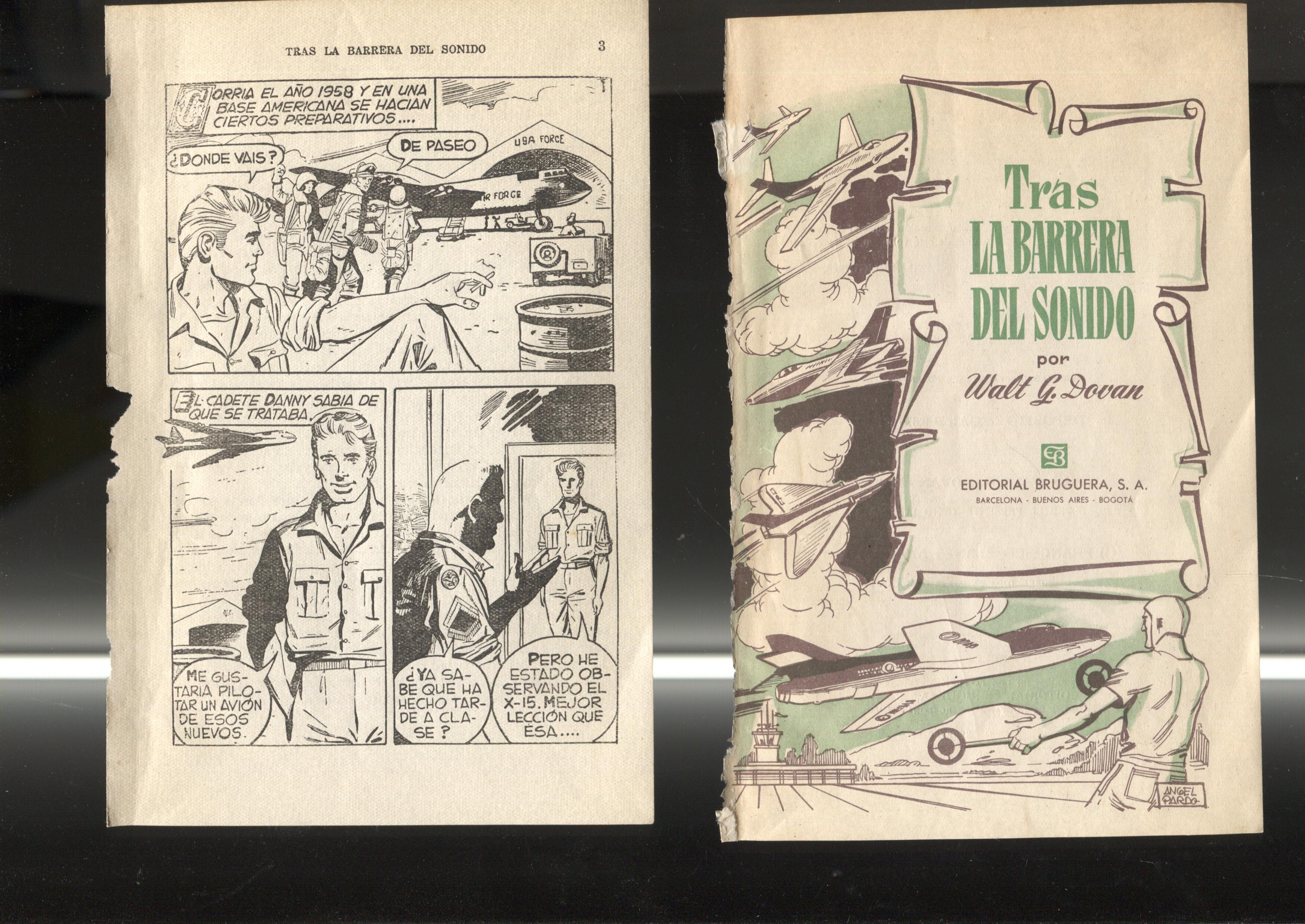 Tras la barrera del sonido (dibujos de Francisco Blanes Aracil (solo paginas con el tebeo)