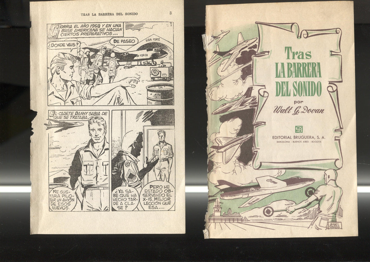Tras la barrera del sonido (dibujos de Francisco Blanes Aracil (solo paginas con el tebeo)