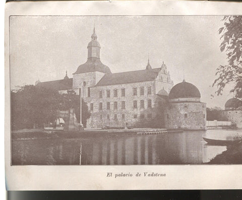 Lamina 06/07: Libro Nils Holgersson: La cascada del arco iris en Hukvarnaan + El palacio de Vadstena