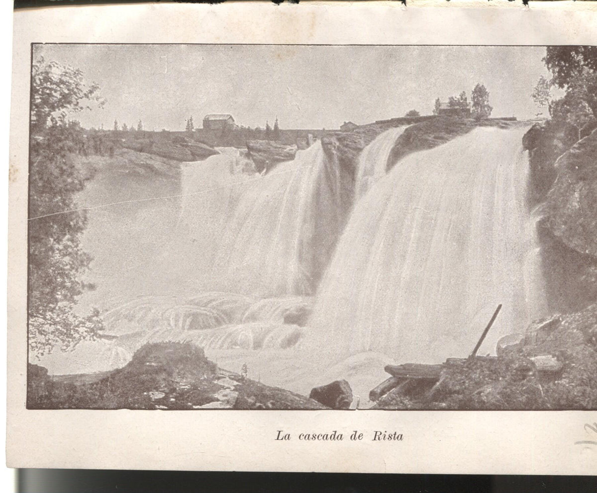 Lamina 20/21: Libro Nils Holgersson: La cascada de Rista + Las fundiciones de hierro de Sandvih