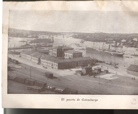 Lamina 22/23: Libro Nils Holgersson: El puerto de Gotemburgo + La pesqueria de Fjallbacka