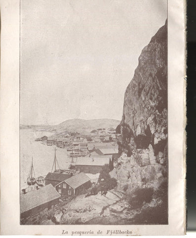 Lamina 22/23: Libro Nils Holgersson: El puerto de Gotemburgo + La pesqueria de Fjallbacka