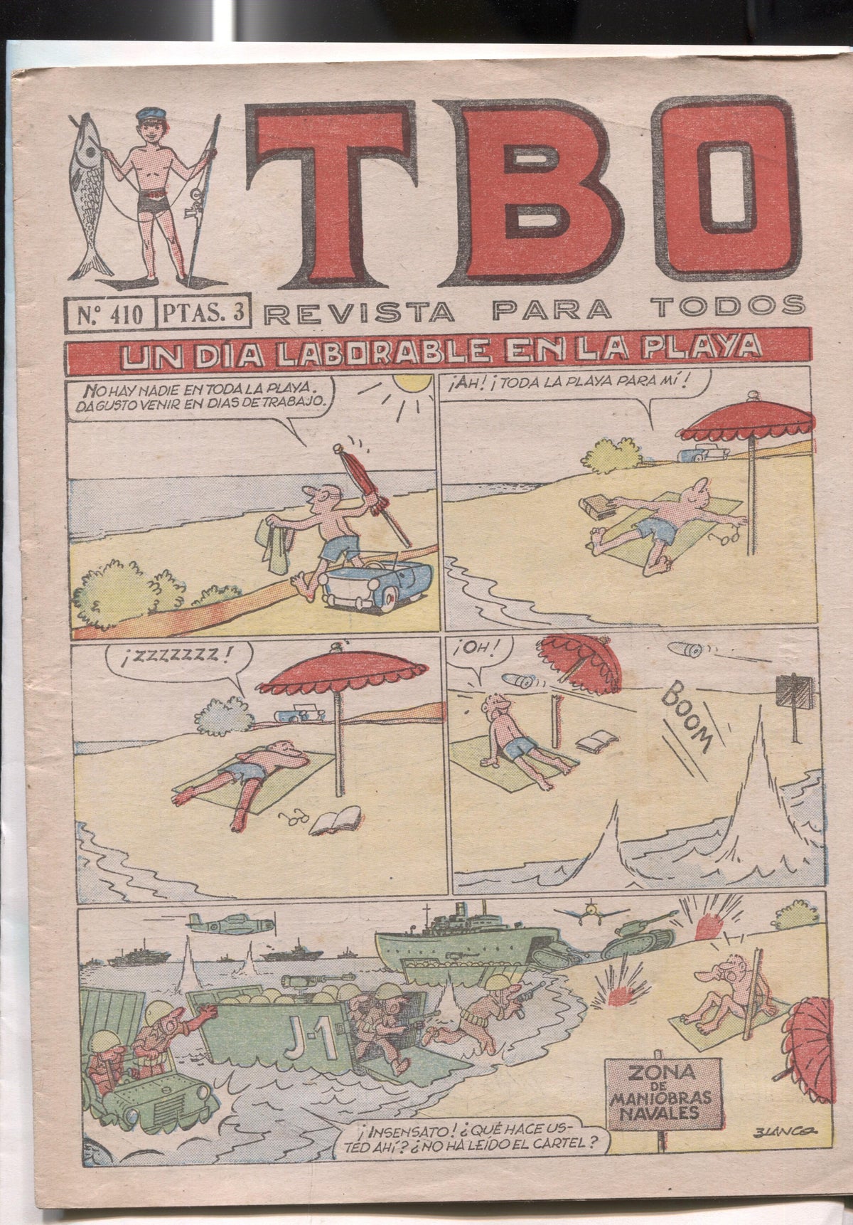 TBO numero 410: Un dia laborable en la playa (Blanco)