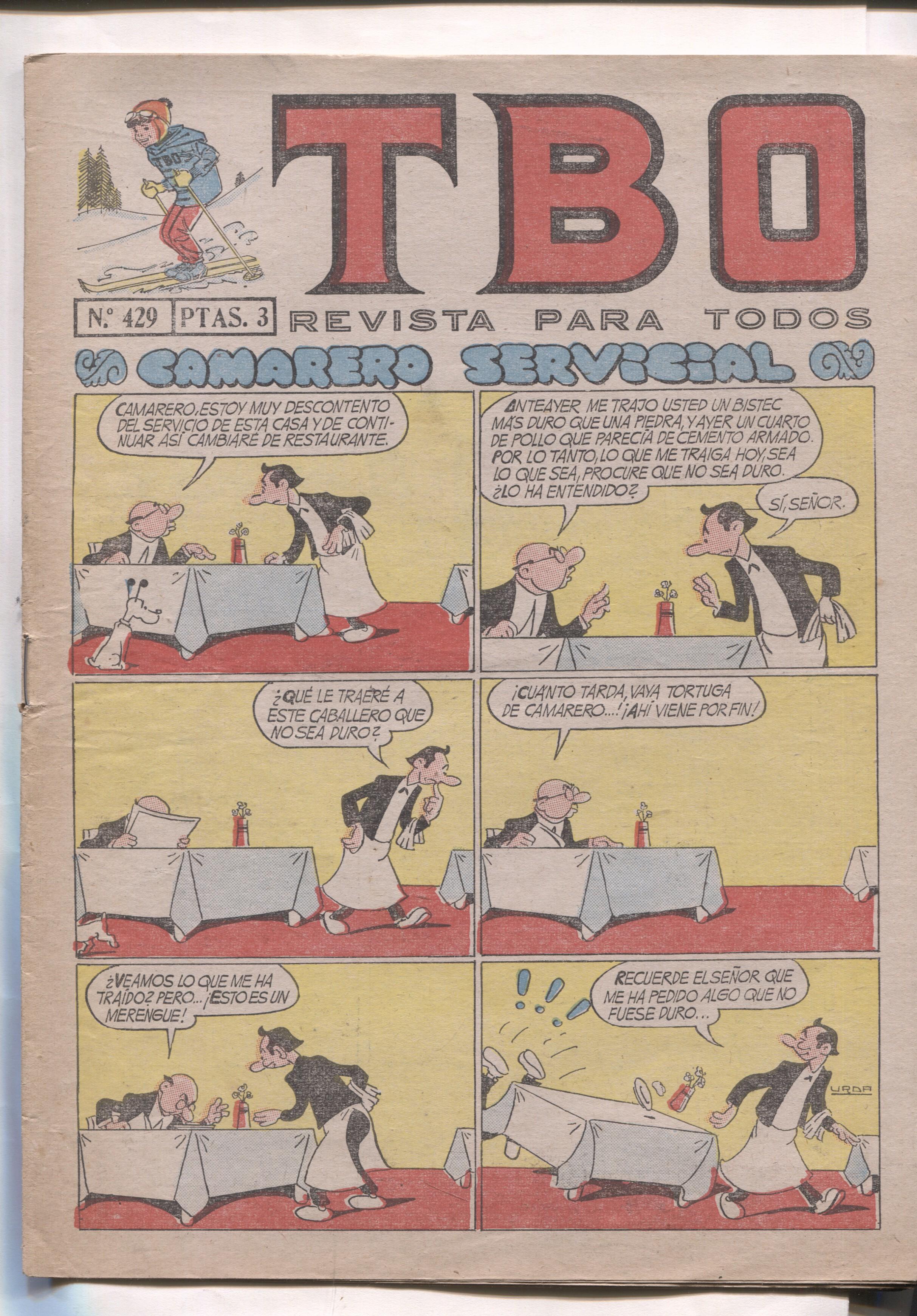 TBO numero 429: Camarero servicial (Urda)