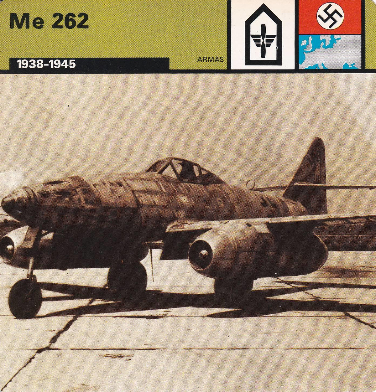 FICHA ARMAS: ME 262. 1938-1945