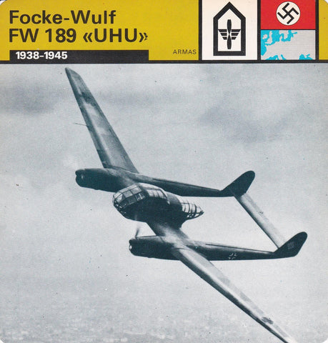 FICHA ARMAS: FOCKE-WULF FW 189 UHU. 1938-1945