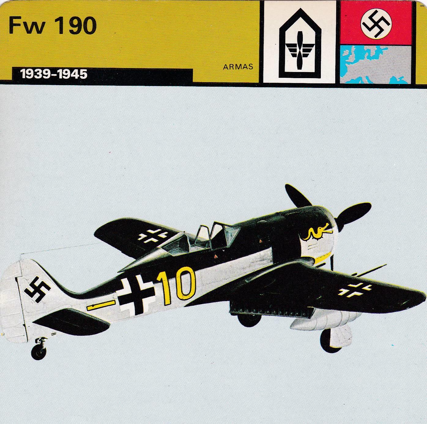 FICHA ARMAS: FW 190. 1939-1945