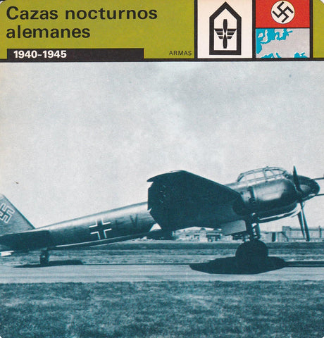 FICHA ARMAS: CAZAS NOCTURNOS ALEMANES. 1940-1945