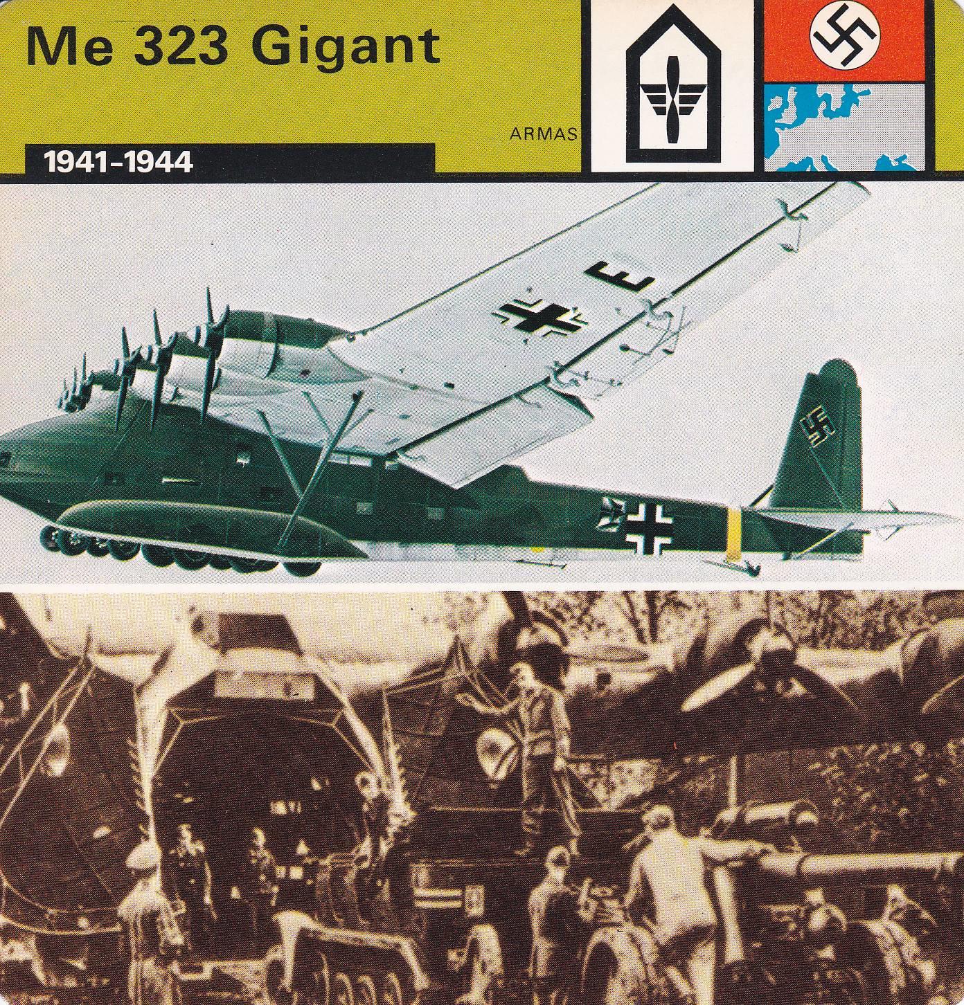 FICHA ARMAS: ME 323 GIGANT. 1941-1944