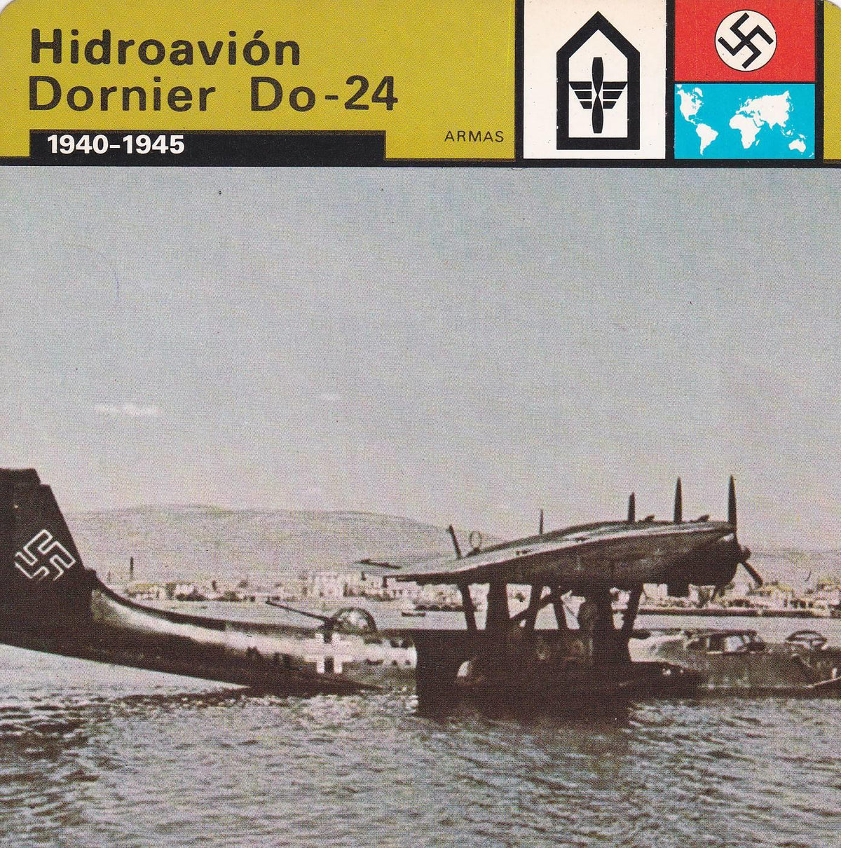 FICHA ARMAS: HIDROAVION DORNIER DO-24. 1940-1945