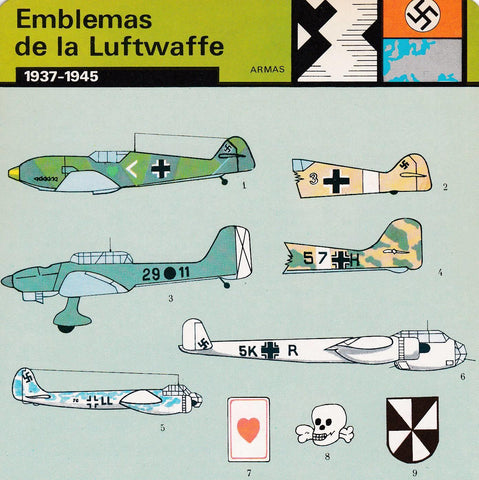 FICHA ARMAS: EMBLEMAS DE LA LUFTWAFFE. 1937-1945