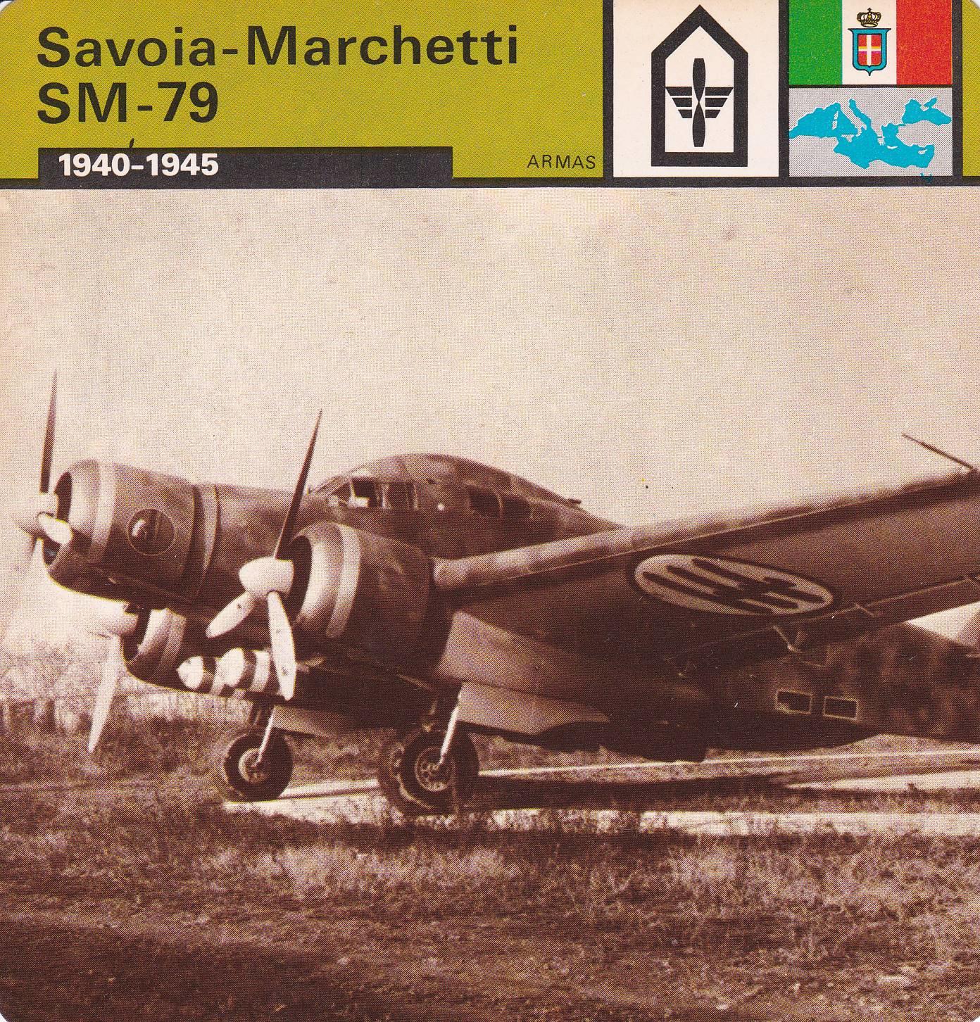 FICHA ARMAS: SAVOIA-MARCHETTI SM-79. 1940-1945