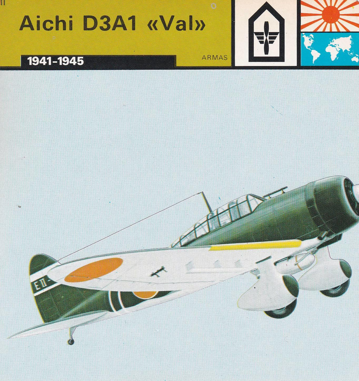 FICHA ARMAS: AICHI D3A1 VAL. 1941-1945