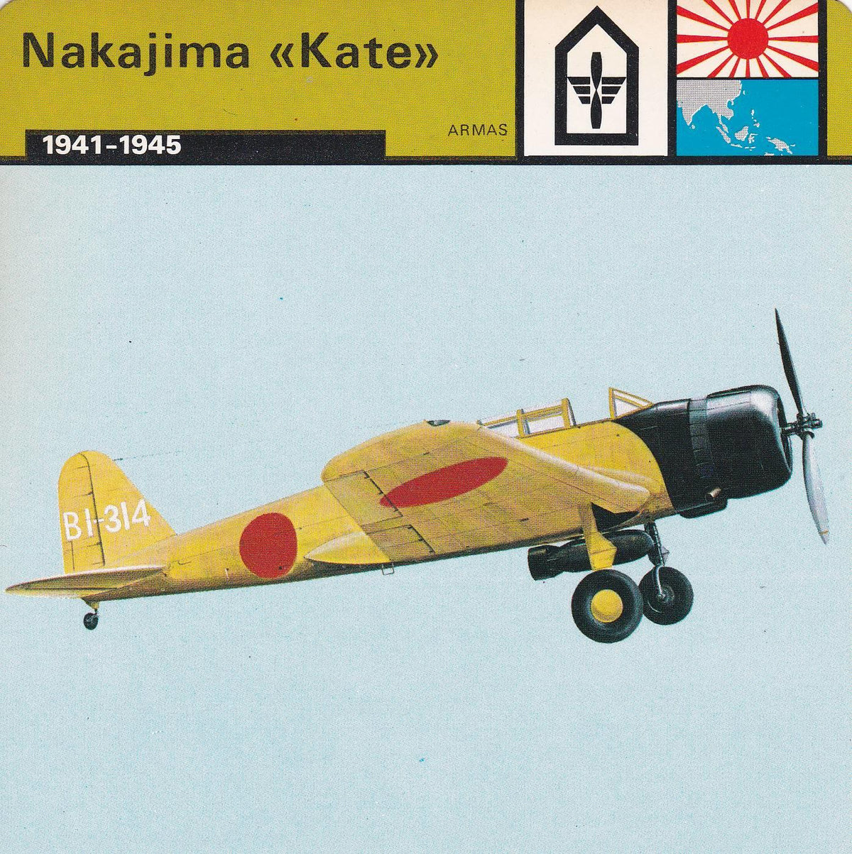 FICHA ARMAS: NAKAJIMA KATE. 1941-1945