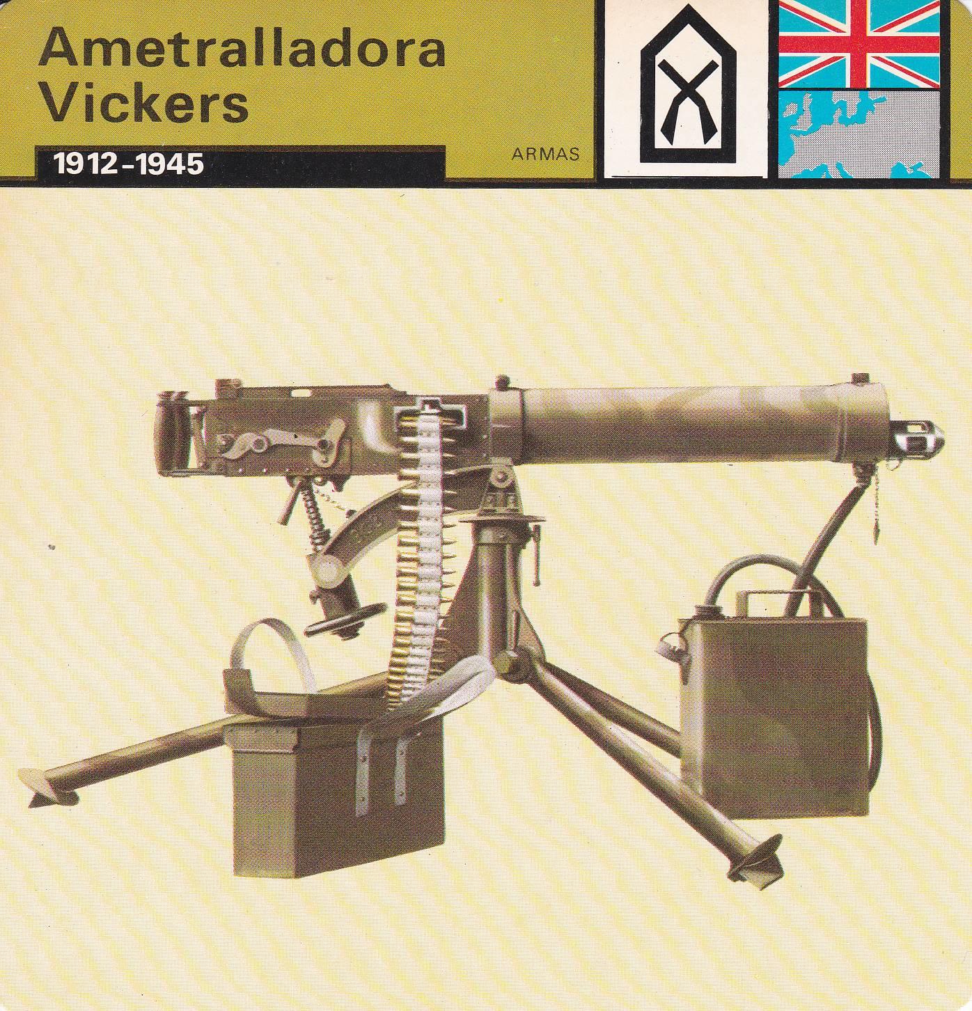 FICHA ARMAS: AMETRALLADORA VICKERS. 1912-1945