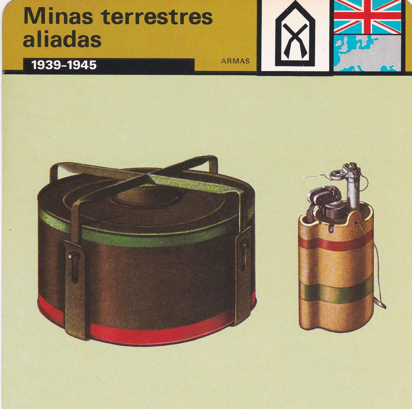 FICHA ARMAS: MINAS TERRESTRES. 1939-1945