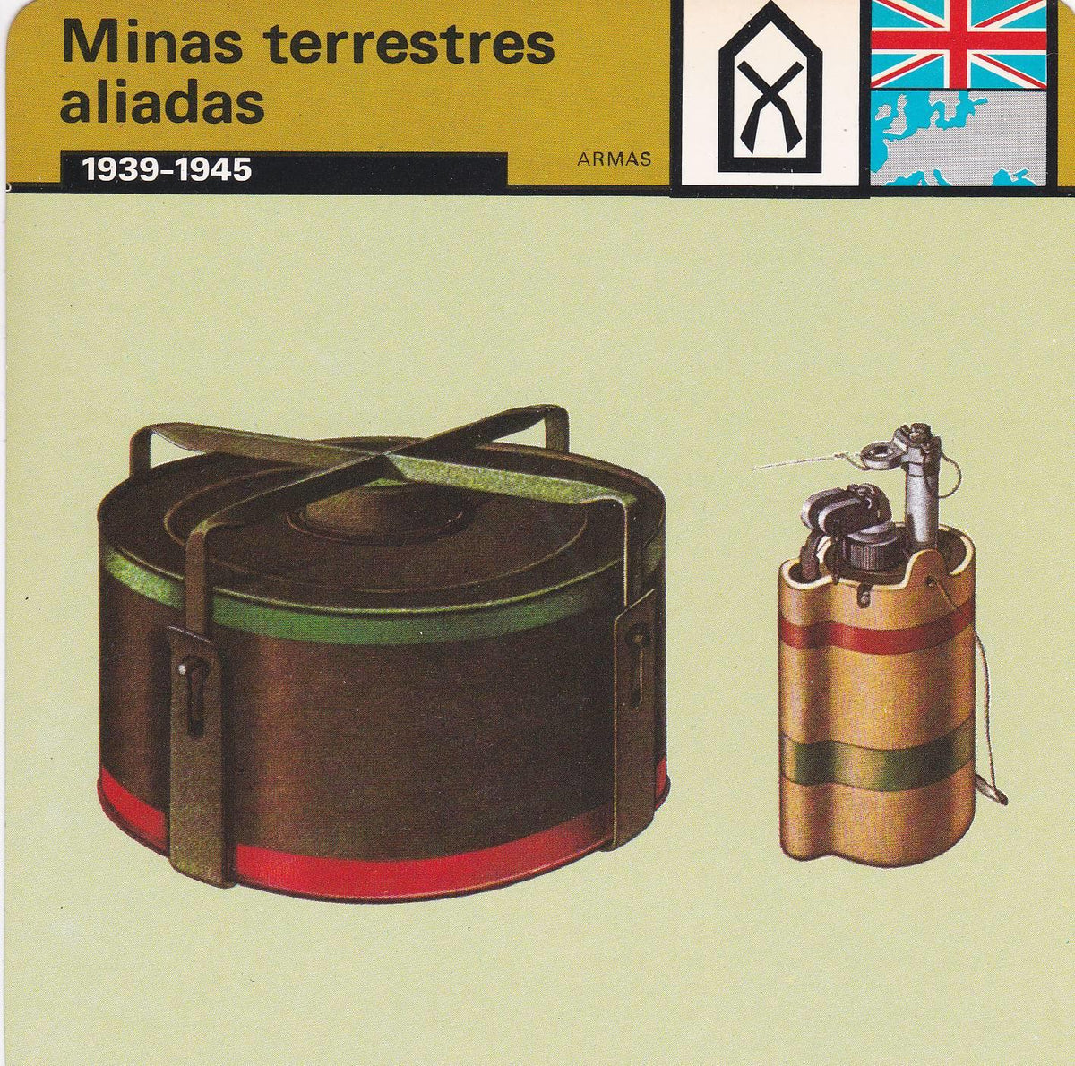 FICHA ARMAS: MINAS TERRESTRES. 1939-1945