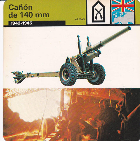 FICHA ARMAS: CAÑON DE 140MM. 1942-1945