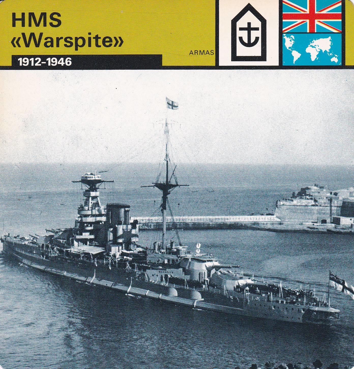 FICHA ARMAS: HWS WARSPITE. 1912-1946