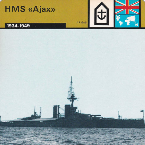 FICHA ARMAS: HMS AJAX. 1934-1949