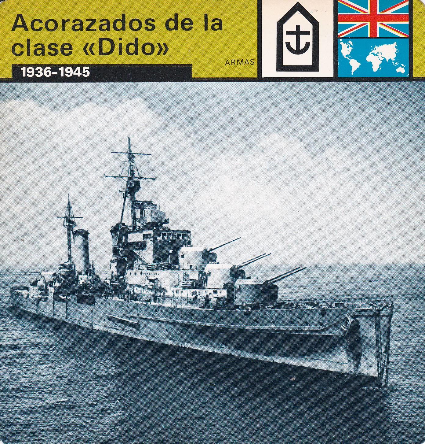 FICHA ARMAS: ACORAZADOS DE LA CLASE DIDO. 1936-1945