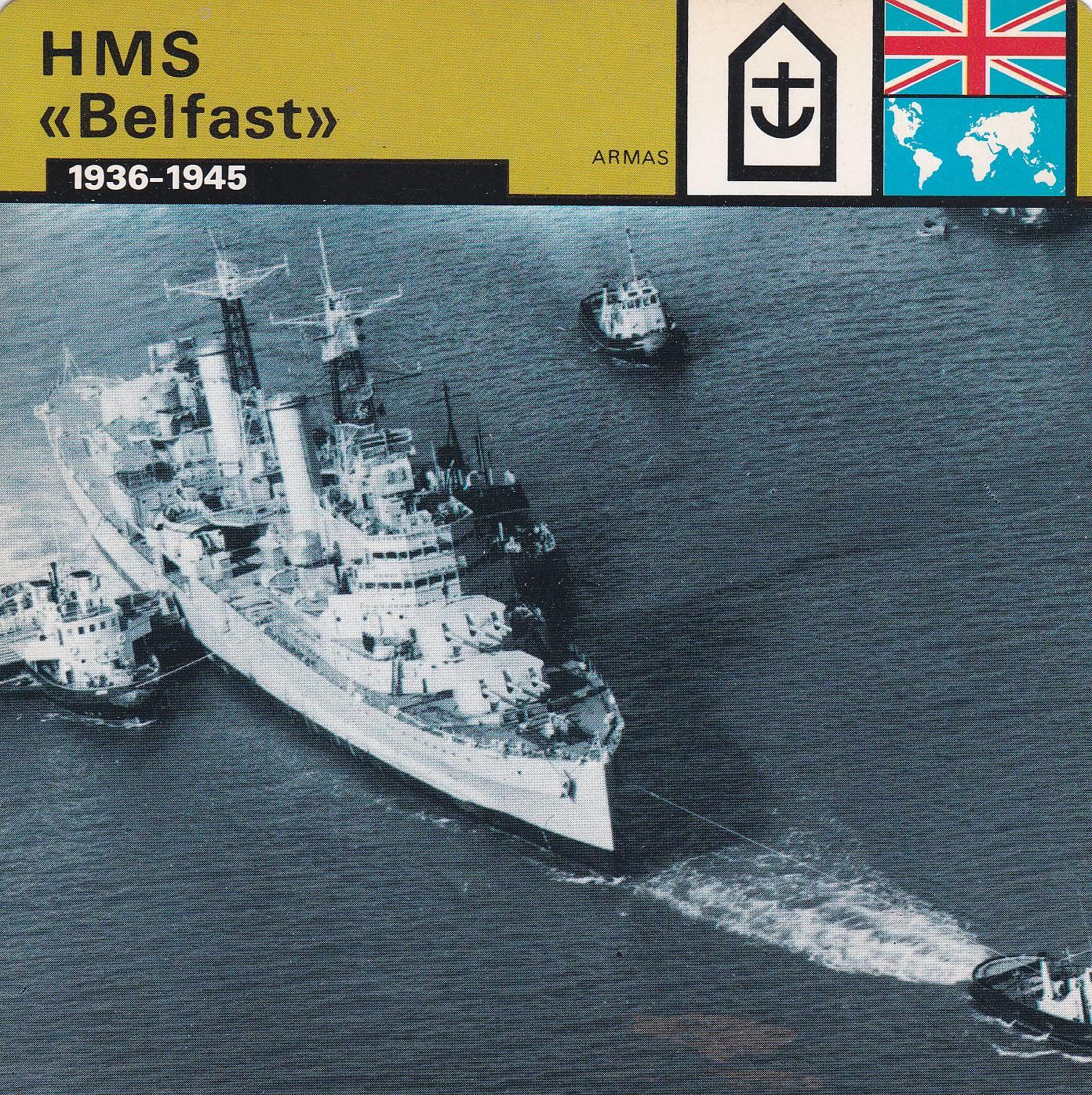 FICHA ARMAS: HMS BELFAST. 1936-1945