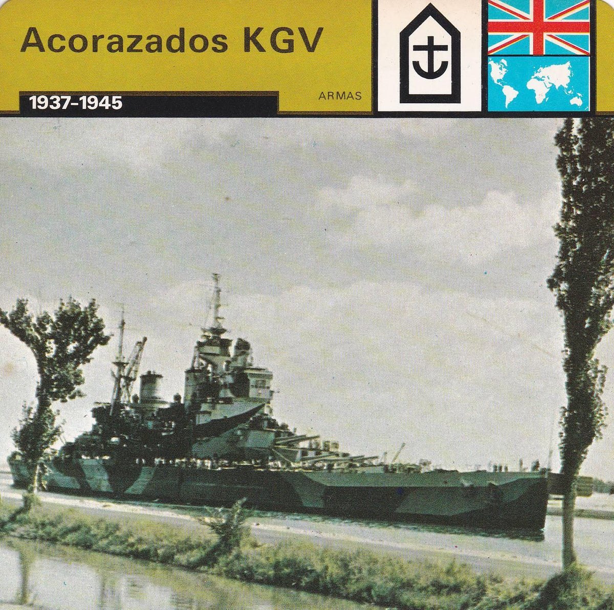 FICHA ARMAS: ACORAZADOS KGV. 1937-1945