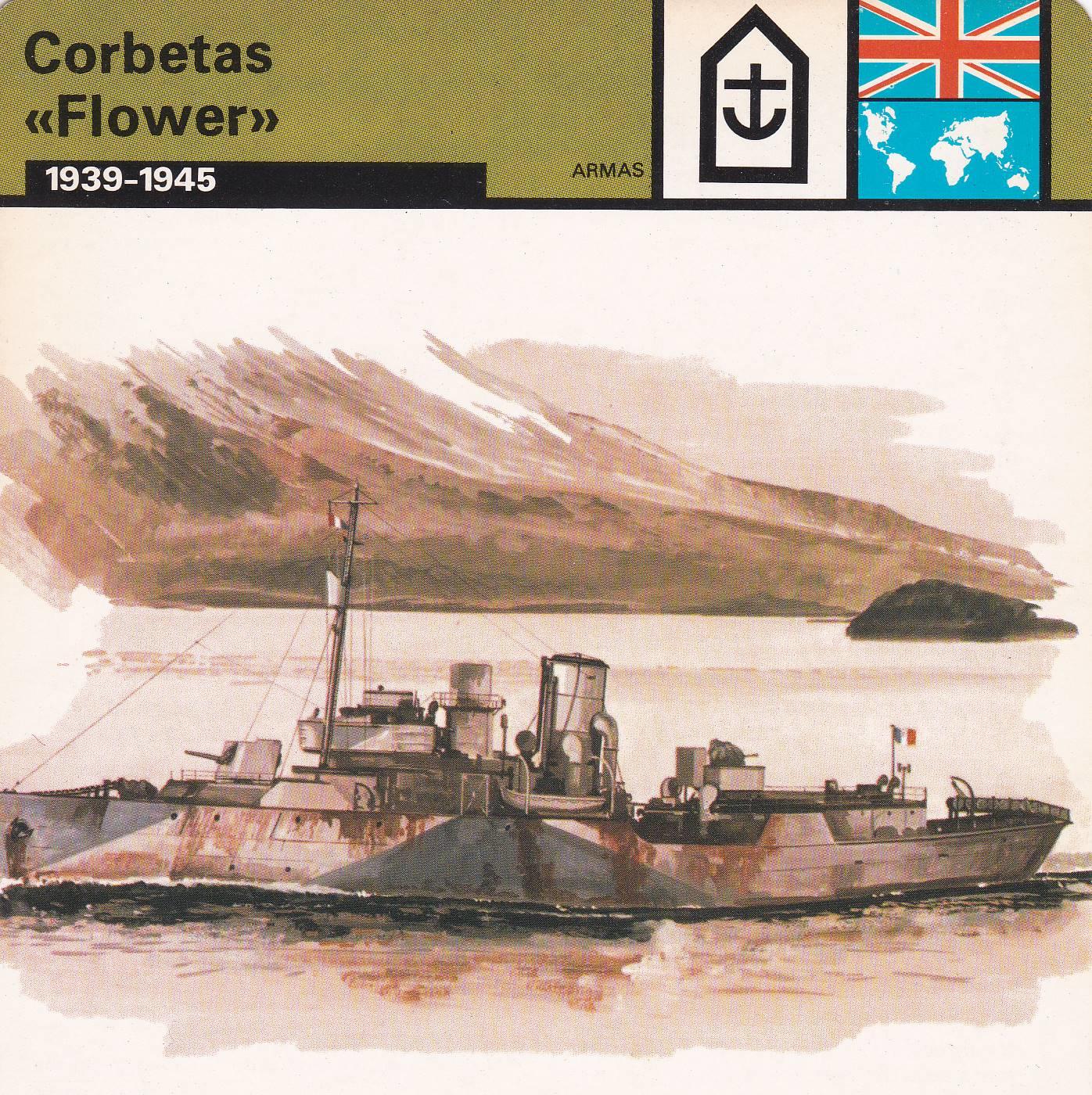 FICHA ARMAS: CORBETAS FLOWER. 1939-1945