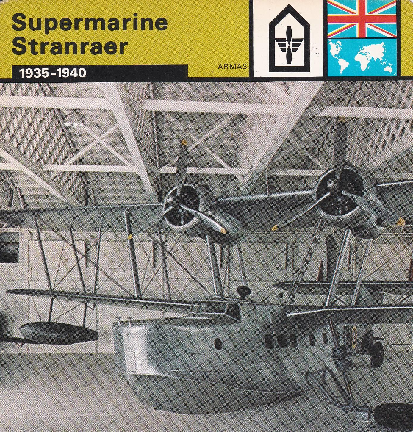 FICHA ARMAS: SUPERMARINE STRANRAER. 1935-1940