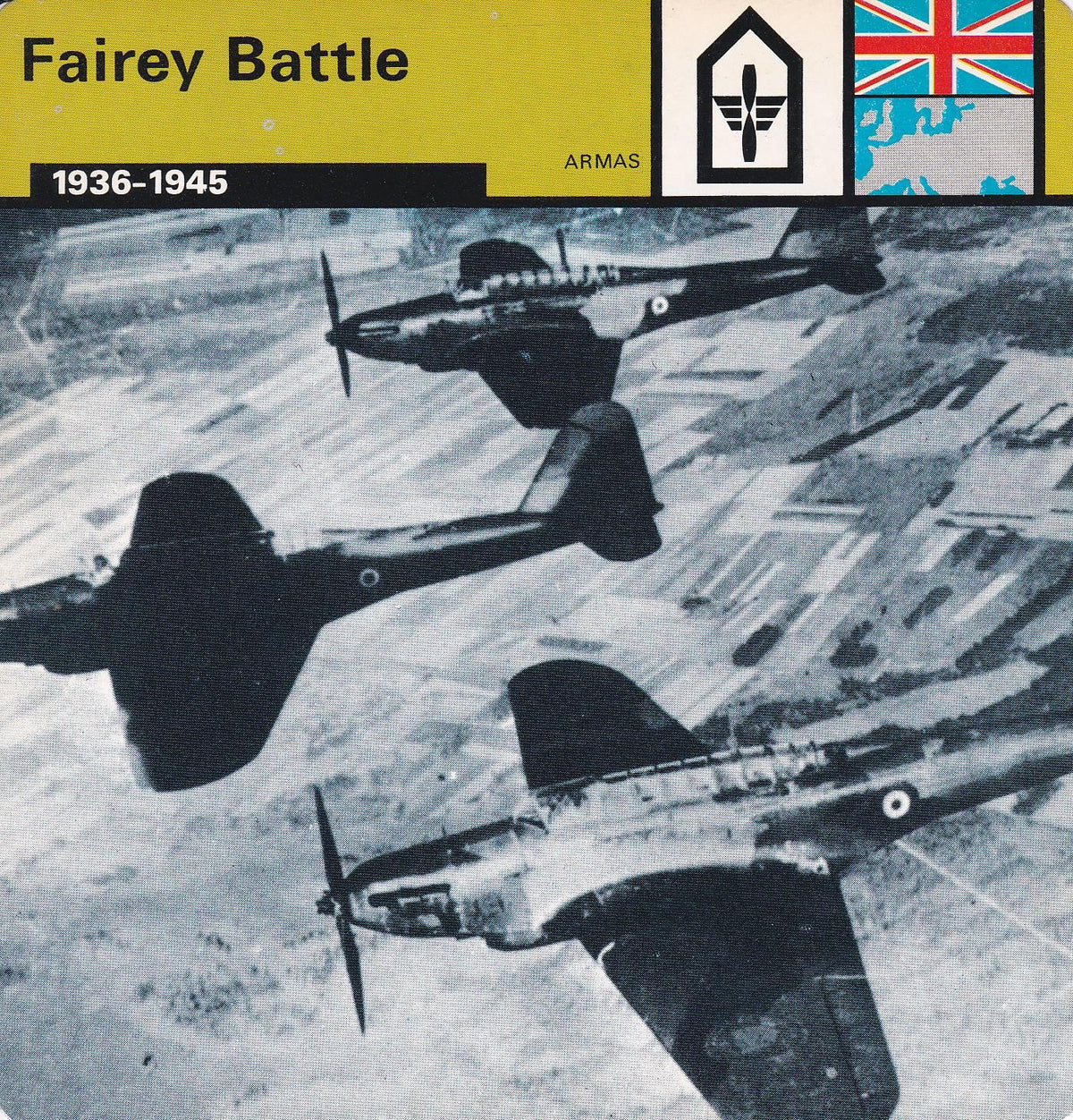 FICHA ARMAS: FAIREY BATTLE. 1936-1945