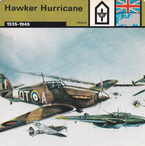 FICHA ARMAS: HAWKER HURRICANE. 1935-1945