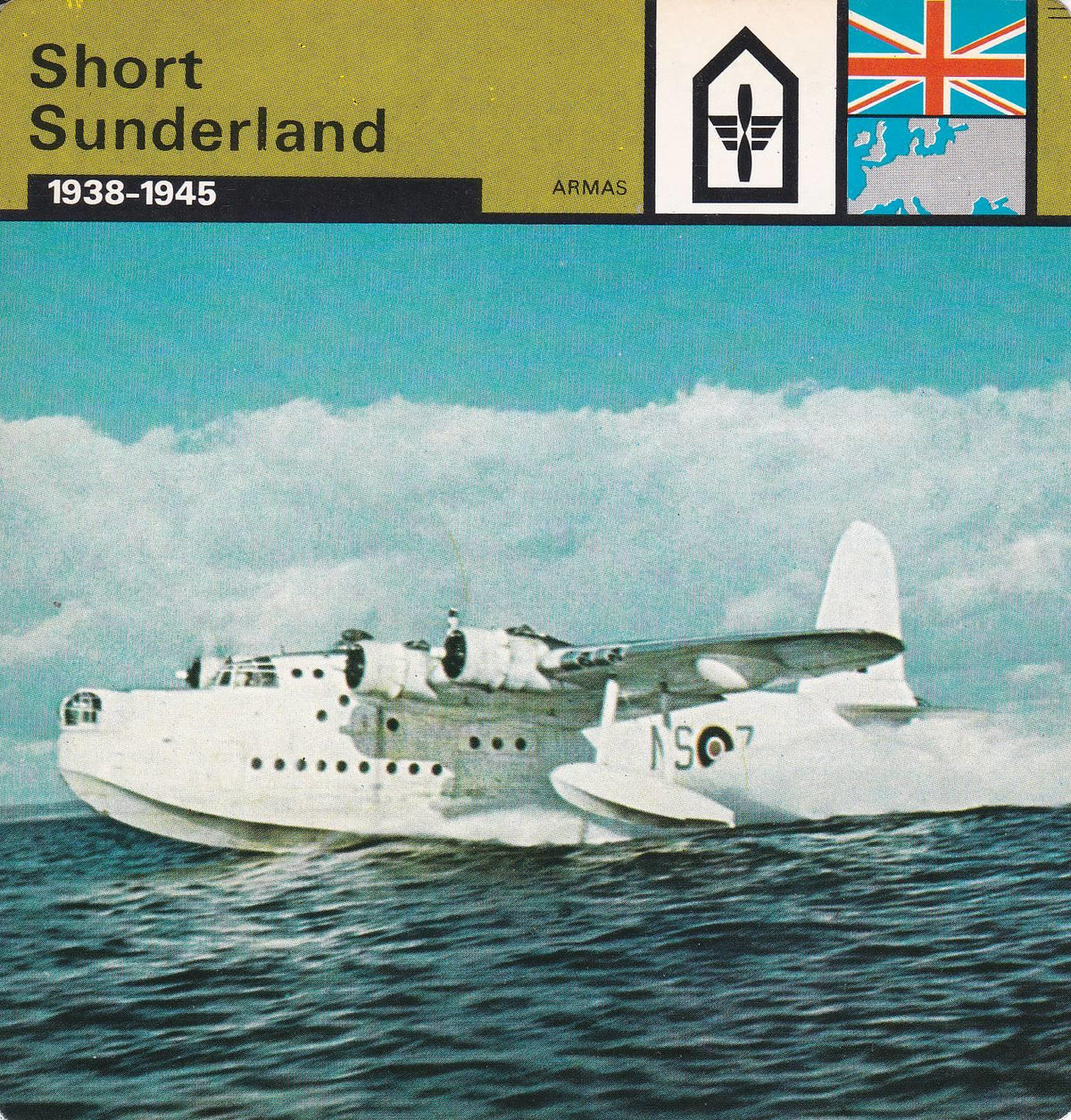 FICHA ARMAS: SHORT SUNDERLAND. 1938-1945