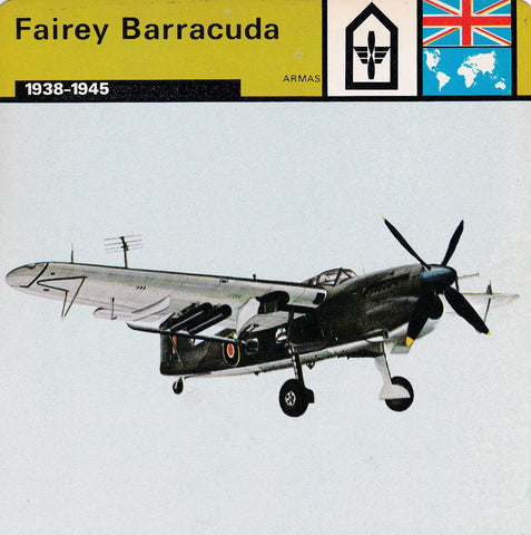 FICHA ARMAS: FAIREY BARRACUDA. 1938-1945