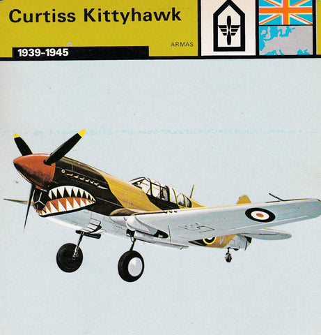 FICHA ARMAS: CURTISS KITTYHAWK. 1939-1945