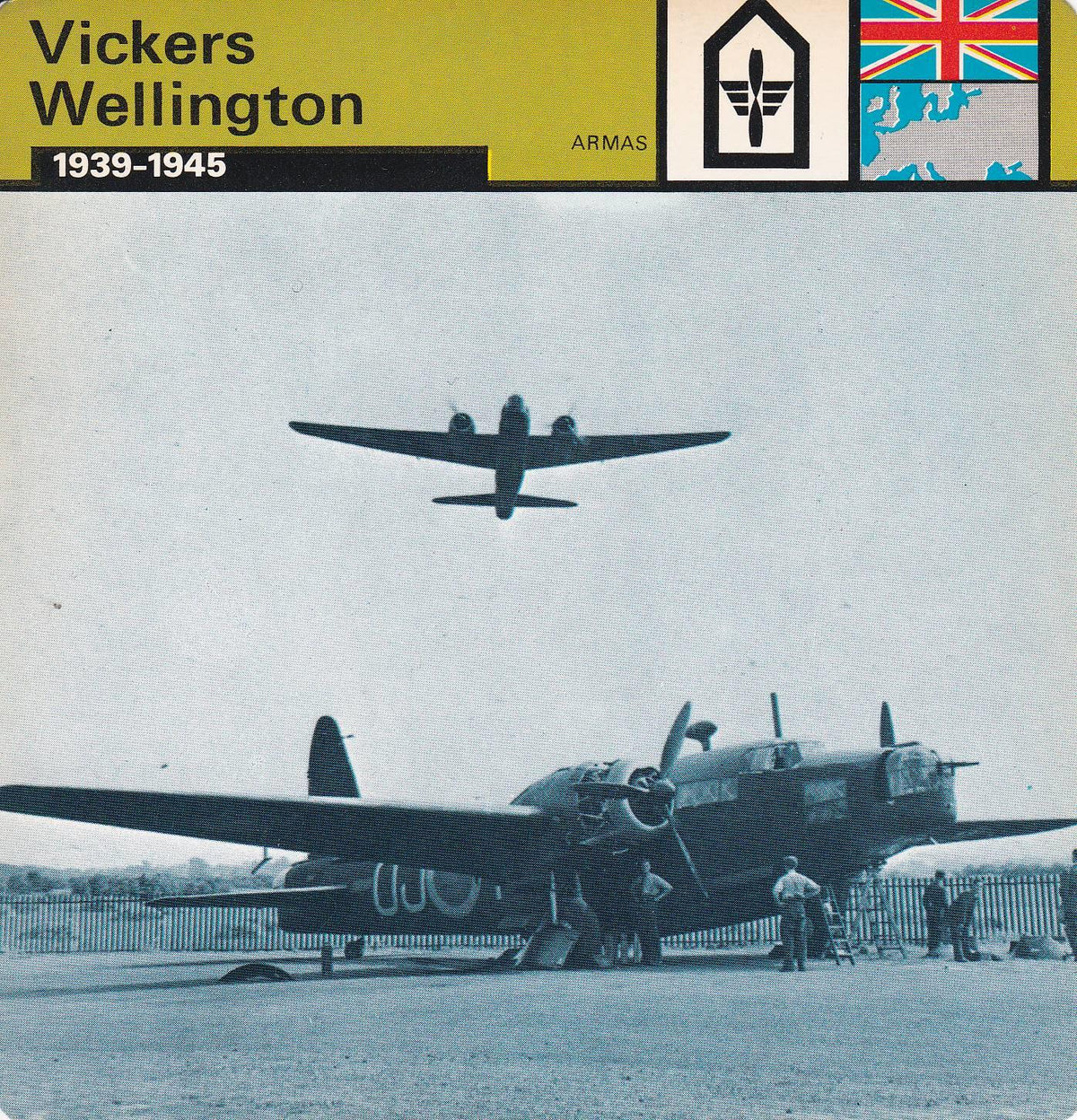 FICHA ARMAS: VICKERS WELLINGTON. 1939-1945