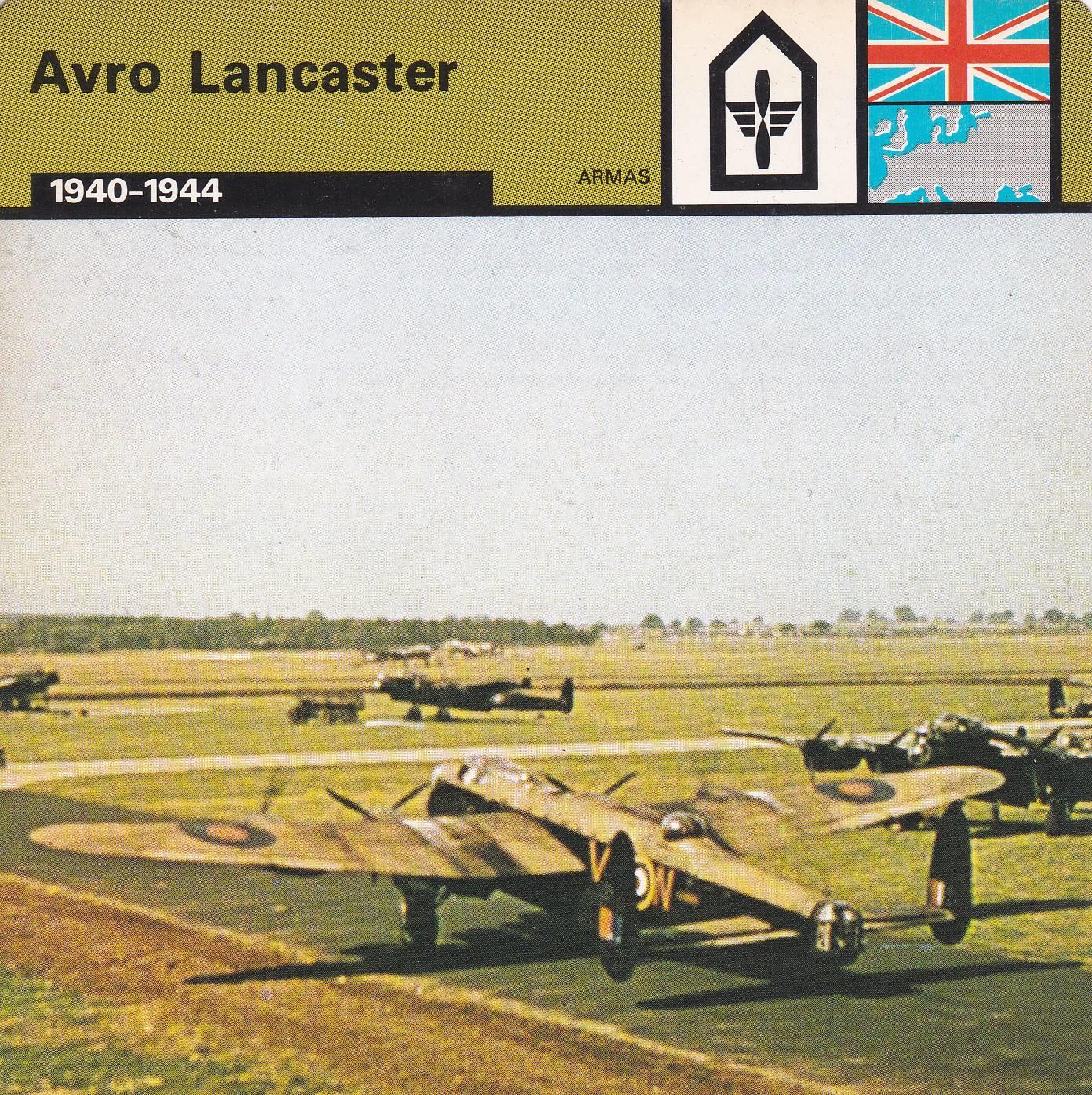 FICHA ARMAS: AVRO LANCASTER. 1940-1944