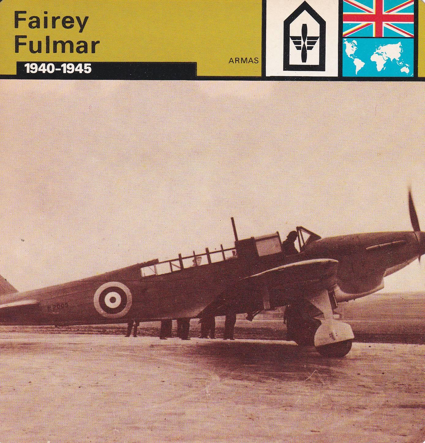 FICHA ARMAS: FAIREY FULMAR. 1940-1945