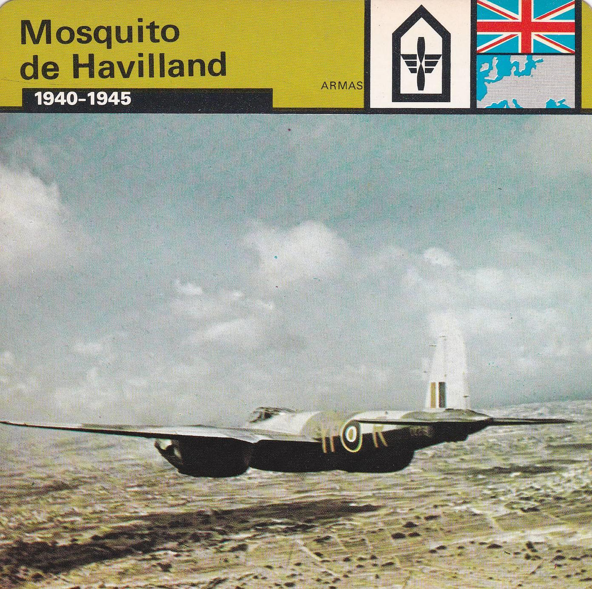 FICHA ARMAS: MOSQUITO DE HAVILLAND. 1940-1945