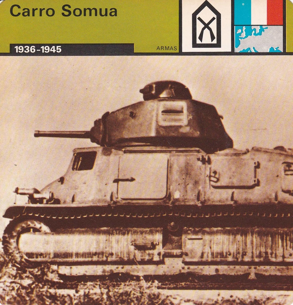 FICHA ARMAS: CARRO SOMUA. 1936-1945